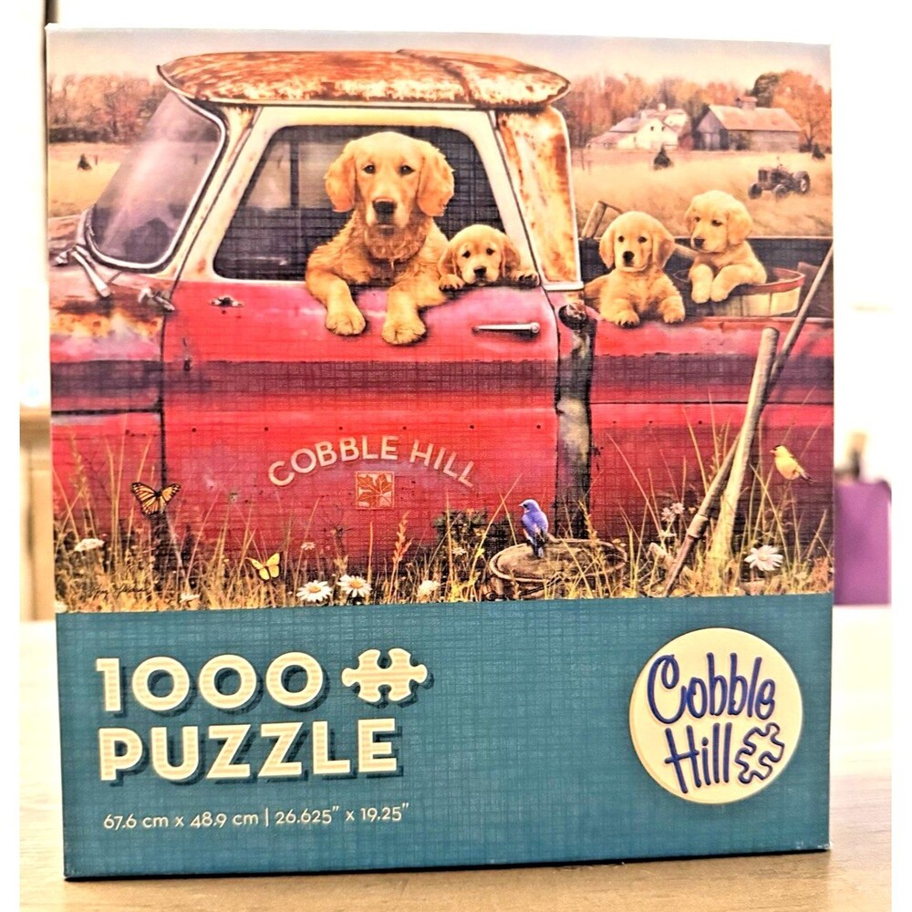 Cobble Hill 1000 Piece Jigsaw Puzzle Golden Retriever & Pups Countrycore